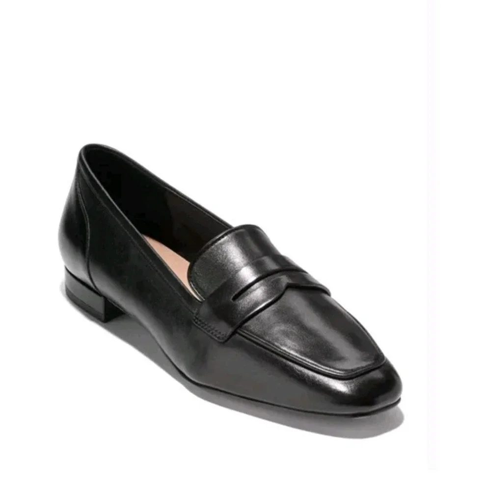 Cole Haan Wms Tarese Soft Loafers Slip On Black Leather Sz 9.5B NEW! $150 W32637